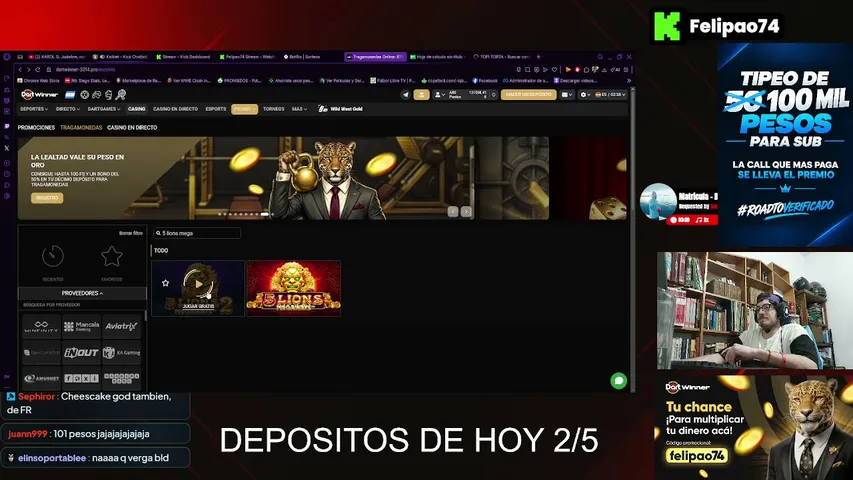 felipao74 playing Slots & Casino - Live Casino Stream