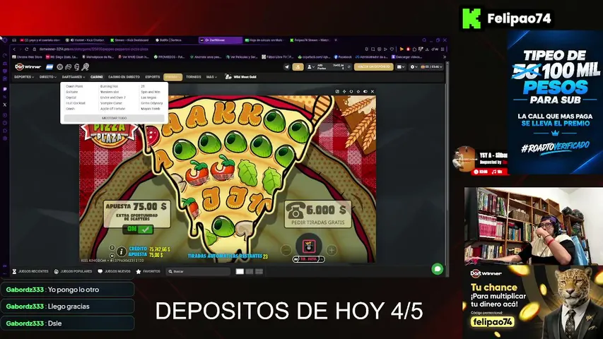felipao74 playing Slots & Casino - Live Casino Stream