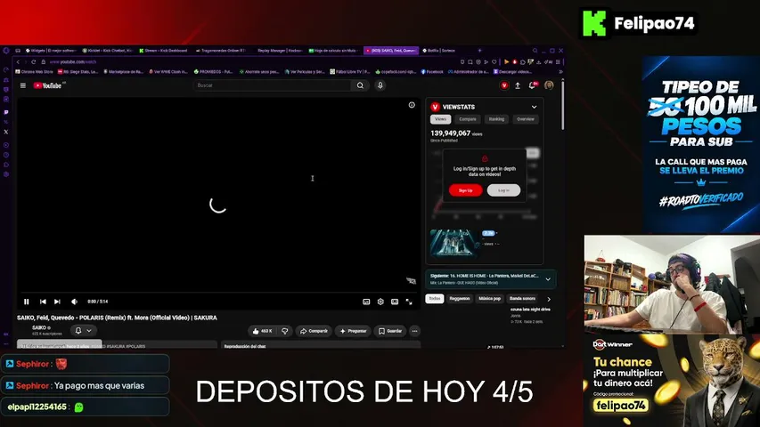 felipao74 playing Slots & Casino - Live Casino Stream