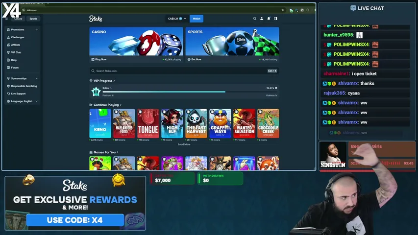x4tar playing Slots & Casino - Live Casino Stream