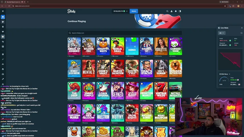LosPollosTV playing Slots & Casino - Live Casino Stream