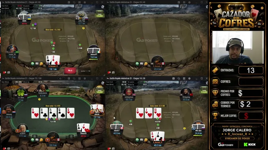 cazadordecofres playing Poker - Live Casino Stream