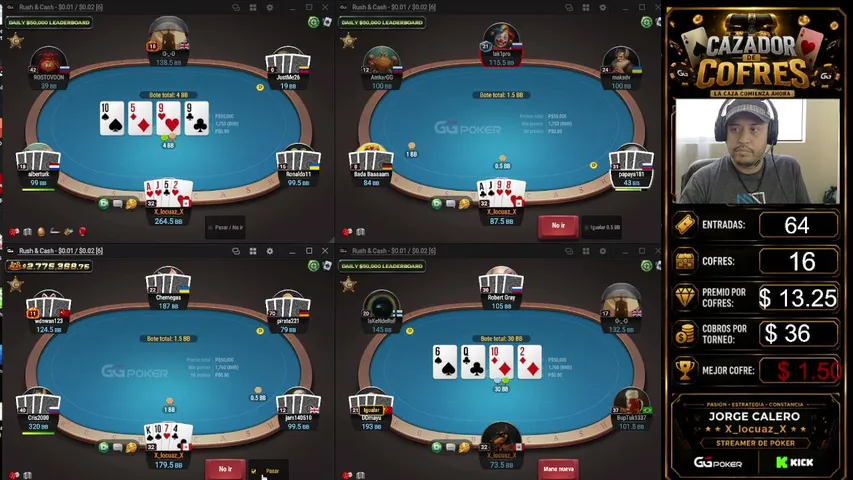cazadordecofres playing Poker - Live Casino Stream