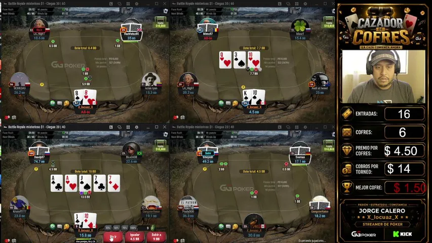 cazadordecofres playing Poker - Live Casino Stream