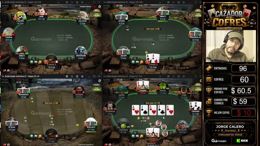 cazadordecofres playing Poker - Live Casino Stream