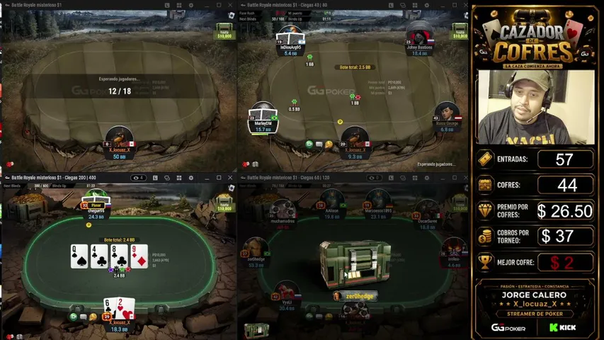 cazadordecofres playing Poker - Live Casino Stream
