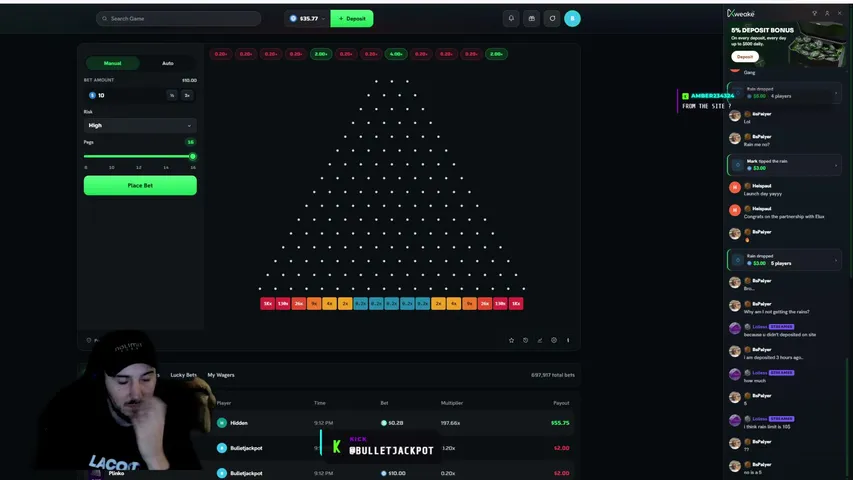 BulletJackpot playing Slots & Casino - Live Casino Stream