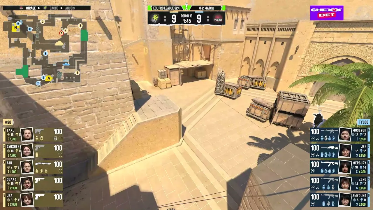 LIVE: M80 vs. TYLOO - ESL Pro League Season 24 - Group Stage