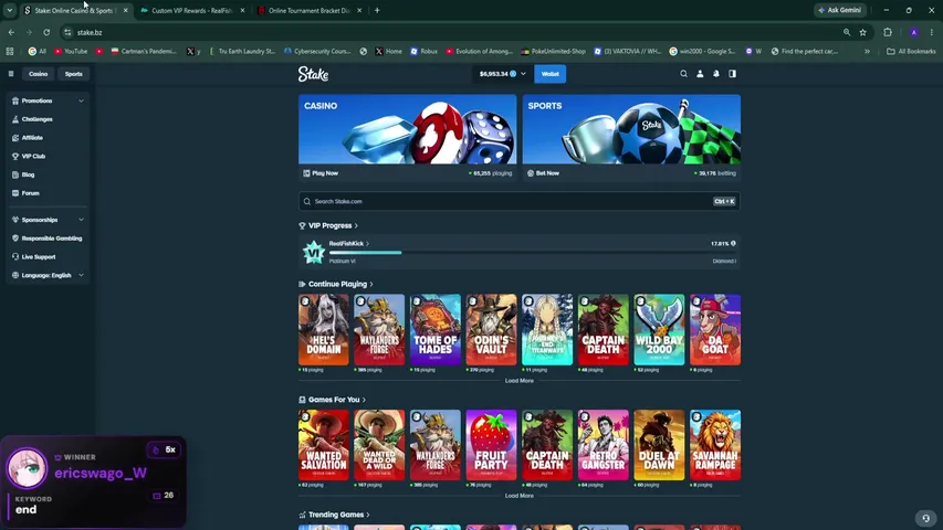 RealFish playing Slots & Casino - Live Casino Stream