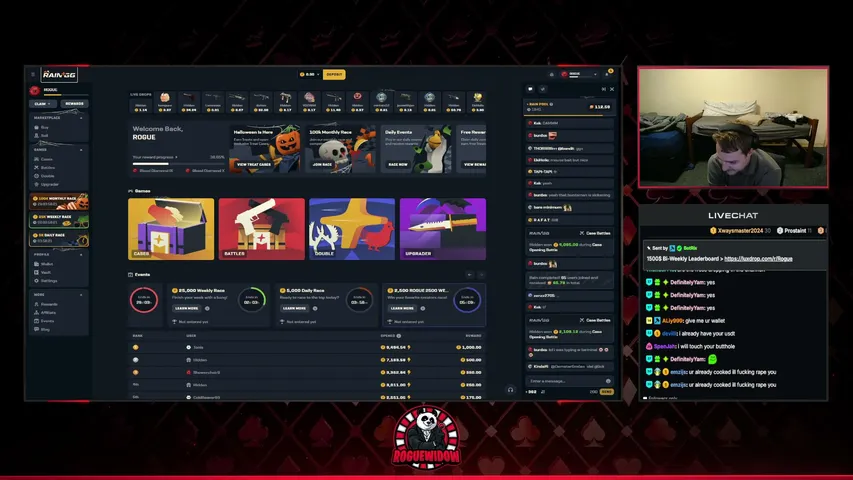 roguewidow playing Slots & Casino - Live Casino Stream