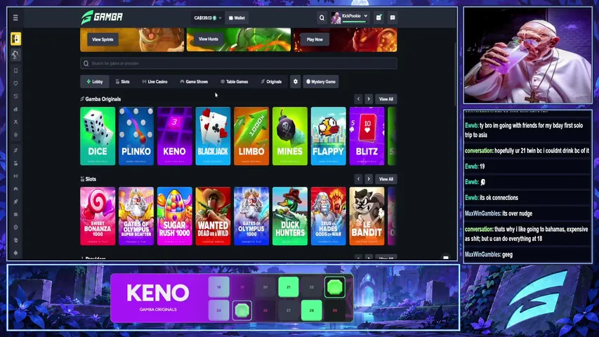 pookiesparadise playing Slots & Casino - Live Casino Stream