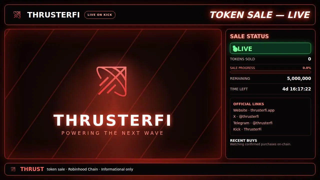 ThrusterFi live