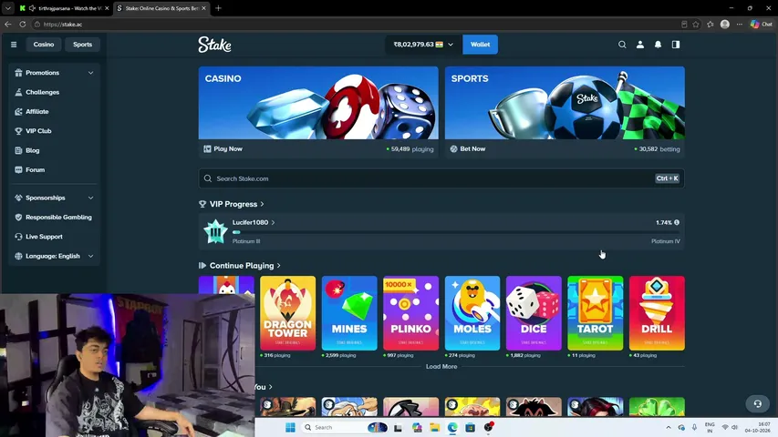 tirthrajparsana playing Slots & Casino - Live Casino Stream