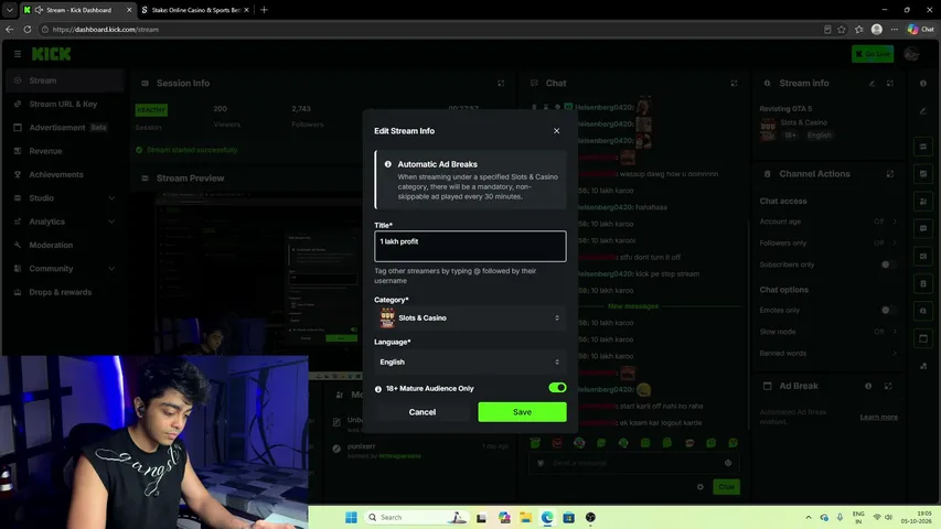 tirthrajparsana playing Slots & Casino - Live Casino Stream