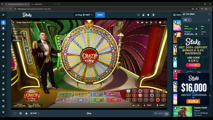 jackblack020 playing Slots & Casino - Live Casino Stream