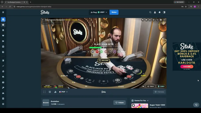 karldotaa playing Slots & Casino - Live Casino Stream