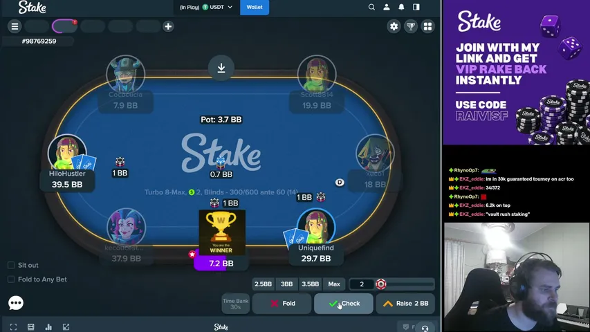 Raivisf playing Poker - Live Casino Stream