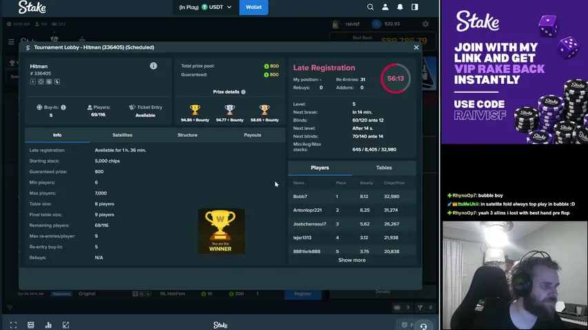 Raivisf playing Poker - Live Casino Stream