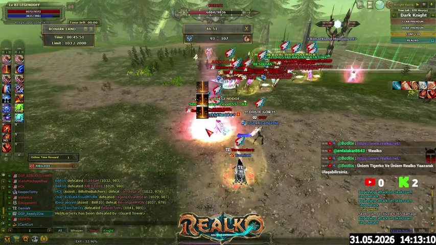 REALKO [LEGENDOFF] 🔥⚔️ KNIGHT ONLINE PVP ⚔️🔥
