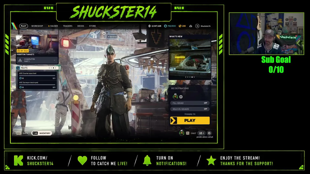 Shuckster14 live