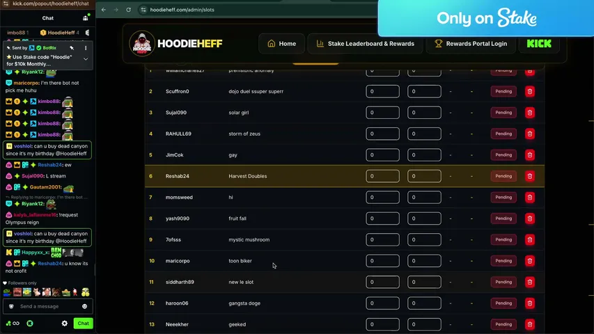 hoodieheff playing Slots & Casino - Live Casino Stream