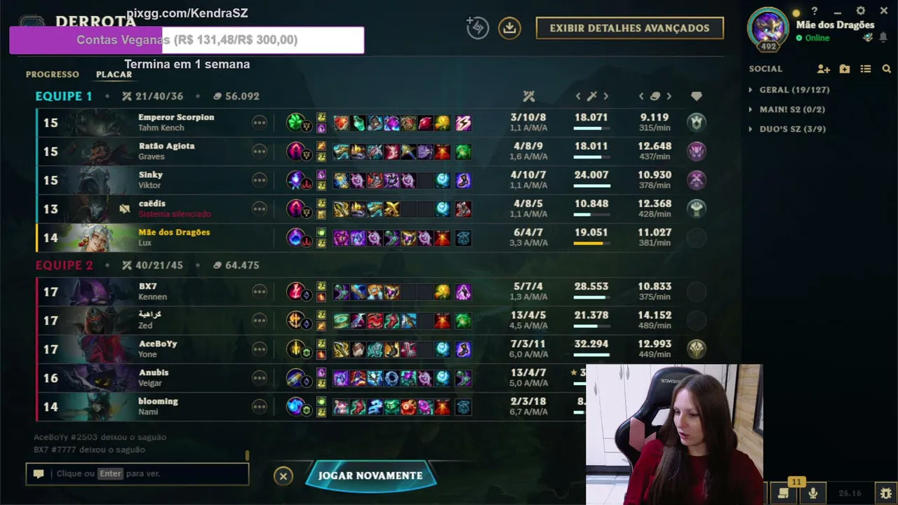 KendraSZ live