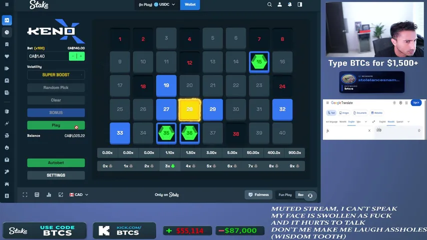 BTCs playing Slots & Casino - Live Casino Stream