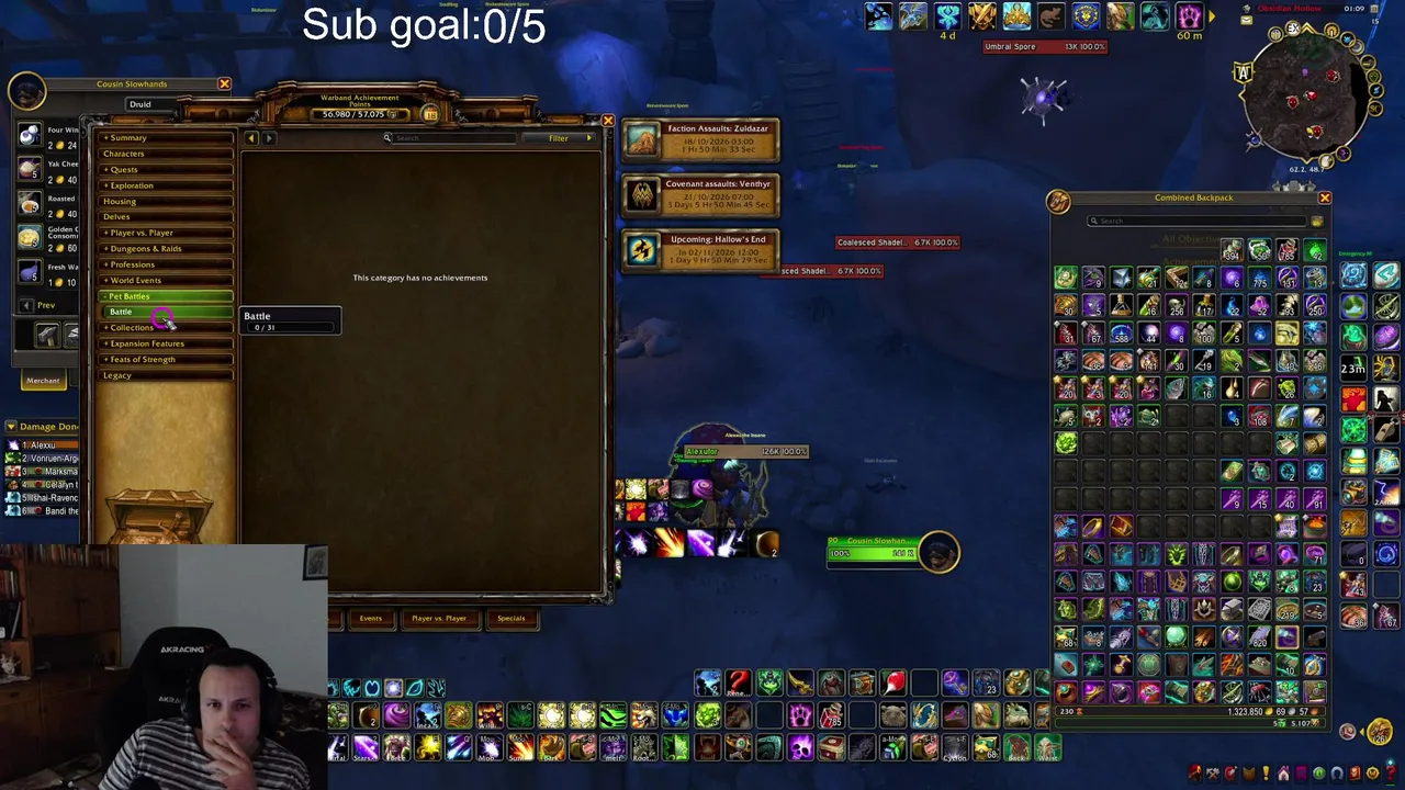 World Of Warcraft the Midnight: Collecting mod!! 52k + Achievement Points