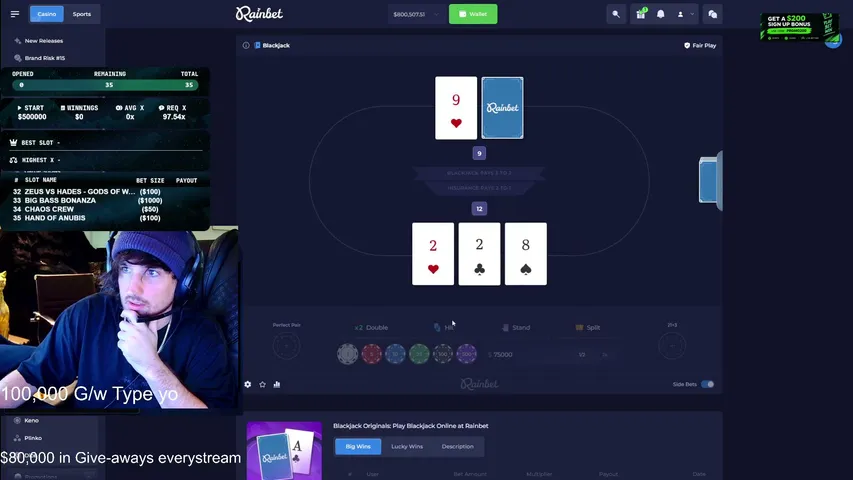 troyplain playing Slots & Casino - Live Casino Stream