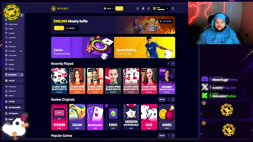 rtclive playing Slots & Casino - Live Casino Stream