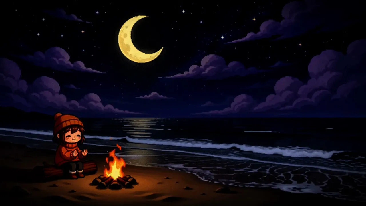 Relaxing Beach & Campfire ASMR 🌊🔥 | Sleep, Study, Meditate | Global Community Welcome