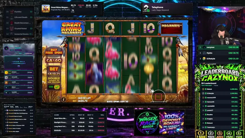 cazynox playing Slots & Casino - Live Casino Stream
