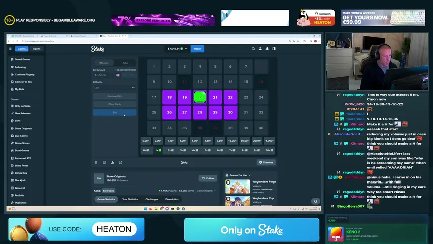 heaton playing Slots & Casino - Live Casino Stream
