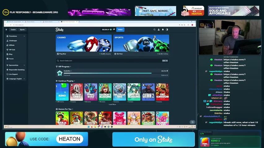 heaton playing Slots & Casino - Live Casino Stream