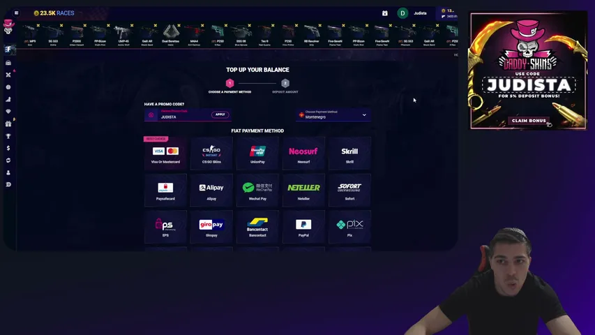 judista playing Slots & Casino - Live Casino Stream