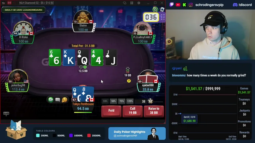 schrodingersvpip playing Poker - Live Casino Stream