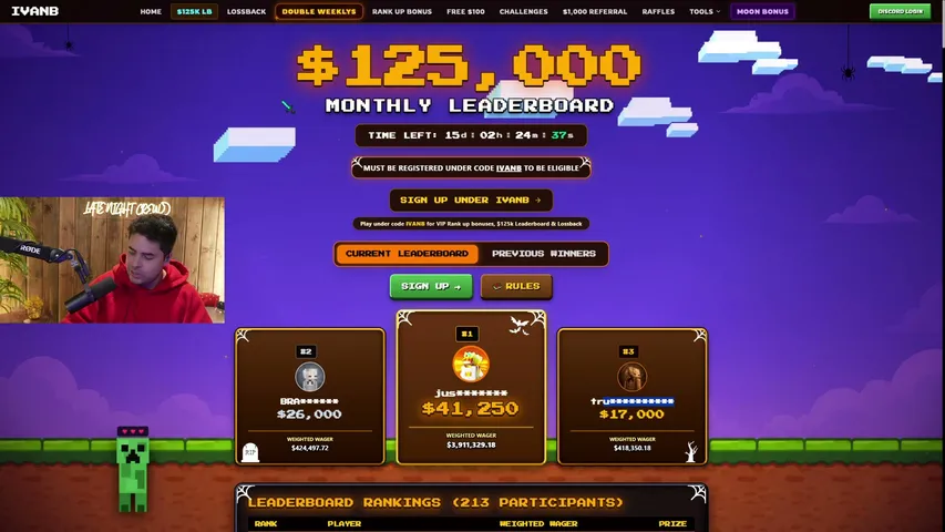 ✨$9,500 RAW ON STAKE ✨ | $125,000 LEADERBOARD - 10% LOSSBACK - DOUBLE WEEKLYS - $100 SIGN UP BONUS - !STAKE !DISCORD