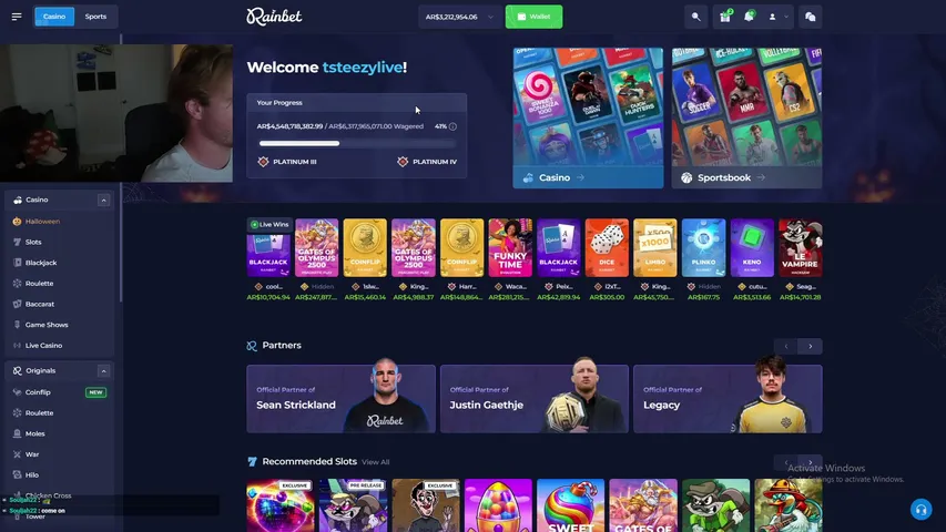 tsteezy playing Slots & Casino - Live Casino Stream