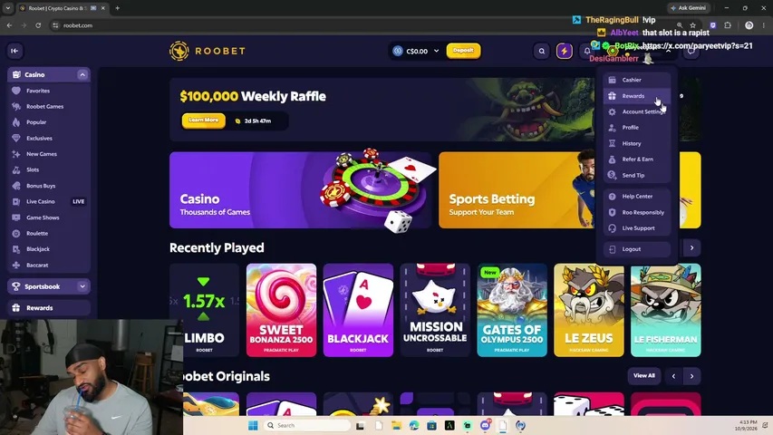 paryeet playing Slots & Casino - Live Casino Stream