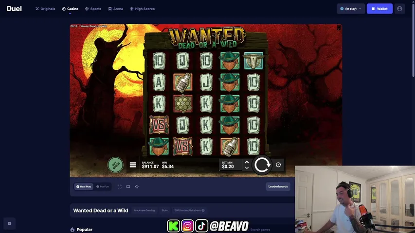 beavo playing Slots & Casino - Live Casino Stream