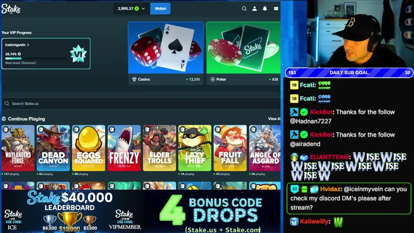 iceinmyvein playing Slots & Casino - Live Casino Stream