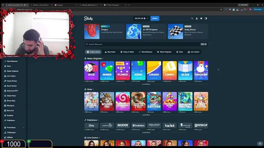 nottslayer playing Slots & Casino - Live Casino Stream