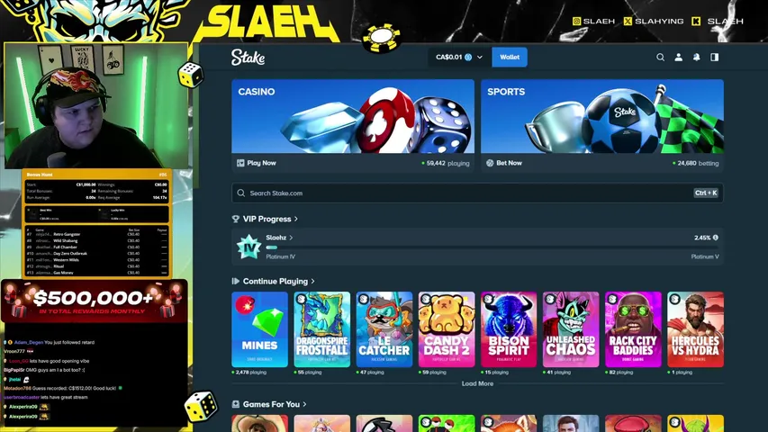 slaeh playing Slots & Casino - Live Casino Stream
