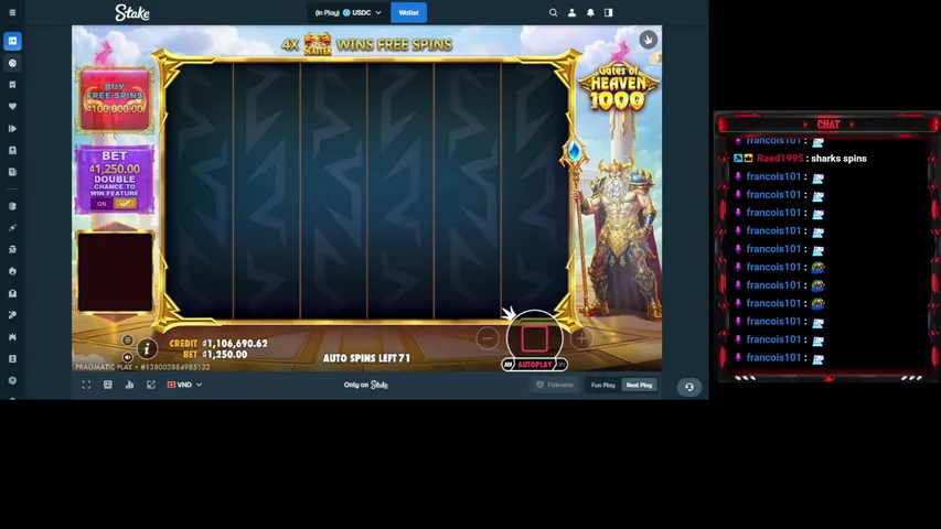 francois101 playing Slots & Casino - Live Casino Stream