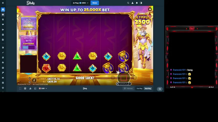 francois101 playing Slots & Casino - Live Casino Stream