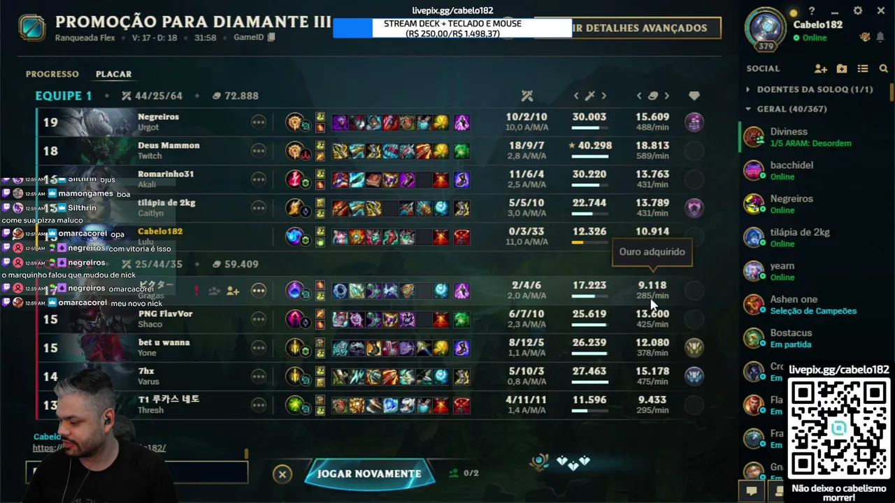 Cabelo182 live