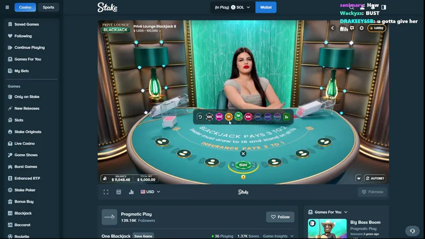 bandz playing Slots & Casino - Live Casino Stream