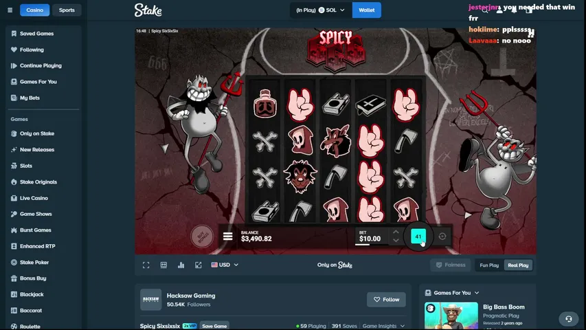 bandz playing Slots & Casino - Live Casino Stream