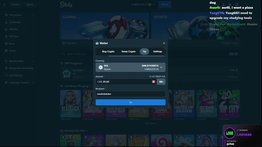 bandz playing Slots & Casino - Live Casino Stream