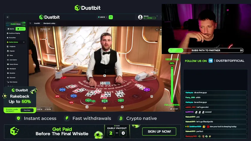 dustbit_official playing Slots & Casino - Live Casino Stream